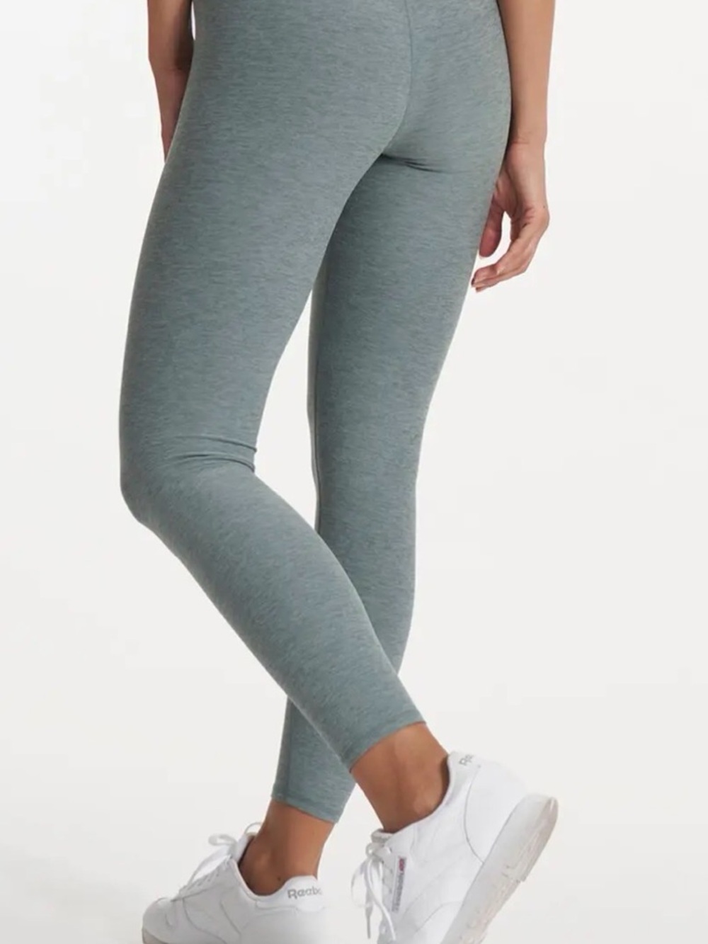 Vuori Clean Elevation High Rise 7/8 Leggings - Heathered Seafoam Green - Picture 2 of 7
